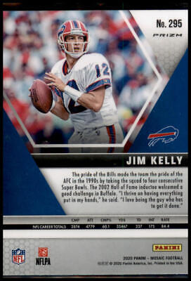 2020 Panini Mosaic #295 Jim Kelly Prizm Red Red Hobby Exclusive Rare