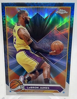 2023-24 Topps Chrome #23 LeBron James Blue Basketball Refractors