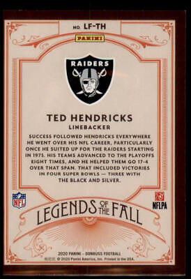 2020 Donruss #LF-TH Ted Hendricks Legends of the Fall