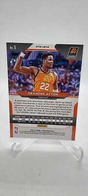 2020-21 Panini Prizm #5 Deandre Ayton Fast Break Purple Prizms #/75