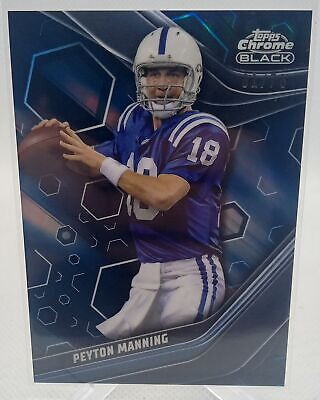 2023 Topps Composite #123 Peyton Manning Topps Chrome Black Blue Refractor #/75