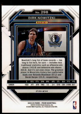 2022-23 Panini Prizm #298 Dirk Nowitzki Prizms Red Ice