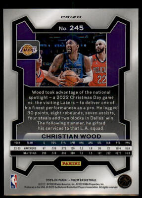 2023-24 Panini Prizm #245 Christian Wood Prizms Red Ice