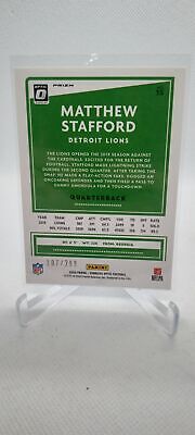 2020 Donruss Optic #35 Matthew Stafford Aqua #/299