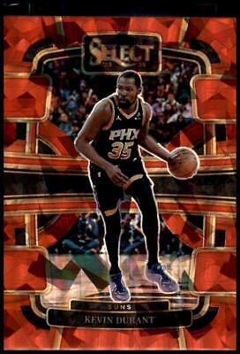 2023-24 Panini Select #2 Kevin Durant Red Cracked Ice Prizms