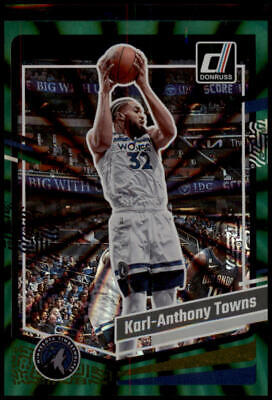 2023-24 Donruss #155 Karl-Anthony Towns Green Laser Holo