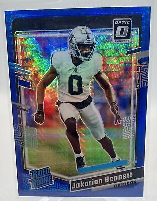 2023 Donruss Optic #259 Jakorian Bennett Blue Hyper Prizm Rated Rookie