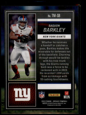 2023 Panini Mosaic #TM-SB Saquon Barkley Touchdown Masters