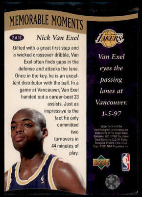 1996-97 Collector's Choice #2 Nick Van Exel Memorable Moments