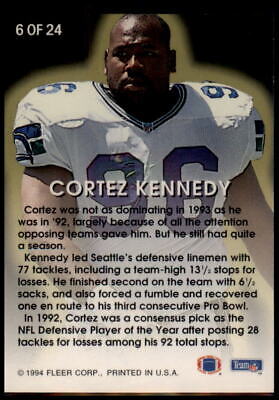 1994 Fleer #6 Cortez Kennedy Fleer All-Pros