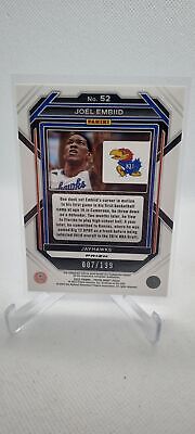 2023 Panini Prizm Draft Picks #52 Joel Embiid Blue #/199