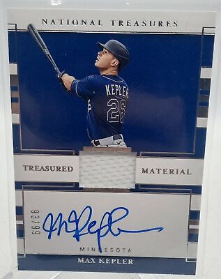 2020 Panini National Treasures #TMS-MK Max Kepler Treasured Materials Auto #/99