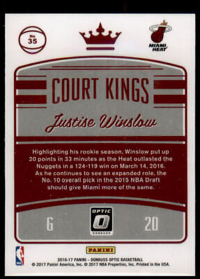 2016-17 Donruss Optic: Court Kings #35 Justise Winslow 1st Year Optic