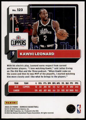 2022-23 Donruss #123 Kawhi Leonard Holo Laser Green