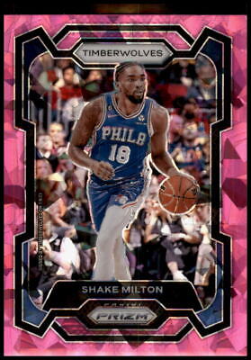 2023-24 Panini Prizm #215 Shake Milton Prizms Pink Ice