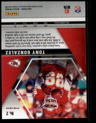 2020 Panini Mosaic #2 Tony Gonzalez Prizm Camo Pink