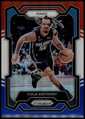 2023-24 Panini Prizm #16 Cole Anthony Prizms Red White and Blue