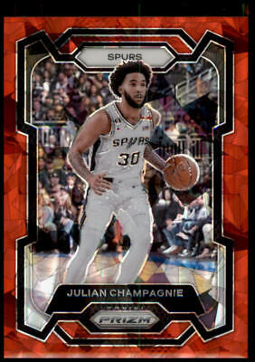 2023-24 Panini Prizm #124 Julian Champagnie Prizms Red Ice