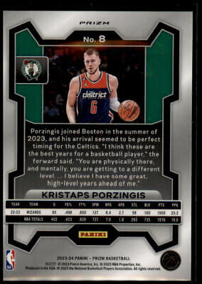 2023-24 Panini Prizm #8 Kristaps Porzingis Prizms Silver