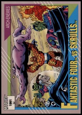 1991 Impel Marvel Universe II #92 Fantastic Four vs. Skrulls