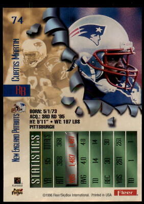 1996 Fleer Metal #74 Curtis Martin