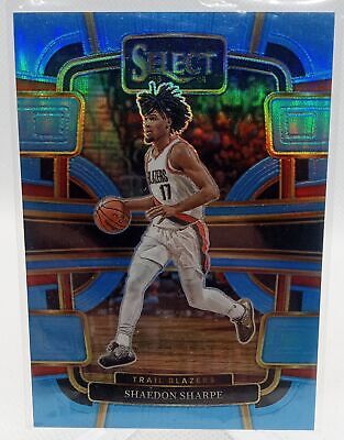 2023-24 Panini Select #15 Shaedon Sharpe Light Blue Prizms #/299