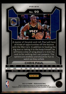 2023-24 Panini Prizm #99 Chris Paul Prizms Red White and Blue