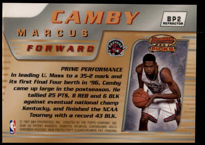 1996-97 Bowman's Best #BP2 Marcus Camby Picks Refractors Rookie