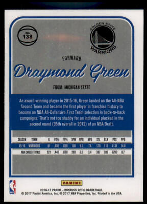 2016-17 Donruss Optic #138 Draymond Green 1st Year Optic