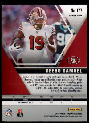 2020 Panini Mosaic #177 Deebo Samuel Prizm Reactive Gold