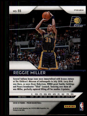 2018-19 Panini Prizm #55 Reggie Miller Prizms Ruby Wave