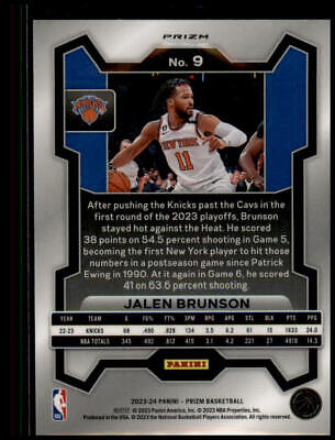 2023-24 Panini Prizm #9 Jalen Brunson Prizms Red Ice