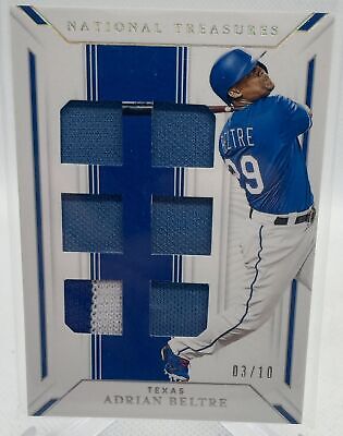 2019 Panini National Treasures Adrian Beltre Game Gear Six Patch Silver #/10