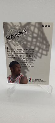 1996-97 Hoops #12 Allen Iverson Rookies Gold Embossed