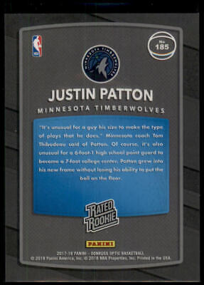 2017-18 Donruss Optic #185 Justin Patton Rated Rookie Shock