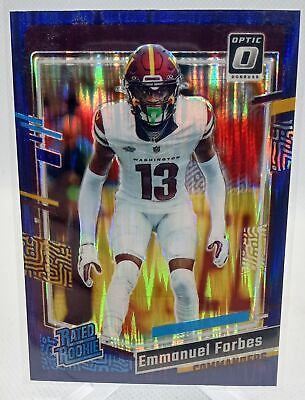 2023 Donruss Optic #299 Emmanuel Forbes Purple Shock Rated Rookie