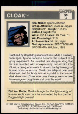 1990 Impel Marvel Universe #50 Cloak