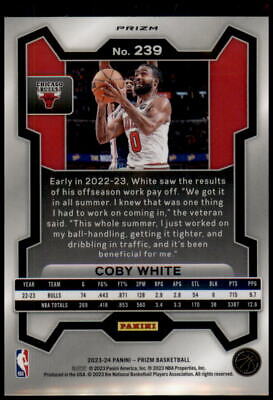 2023-24 Panini Prizm #239 Coby White Prizms Pink Ice