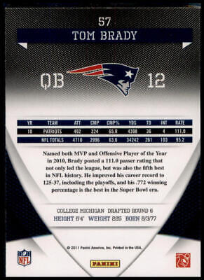 2011 Donruss Elite #57 Tom Brady