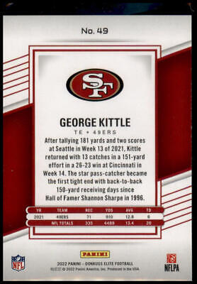 2022 Donruss Elite #49 George Kittle Green