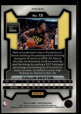 2023-24 Panini Prizm #13 Collin Sexton Prizms Red Ice