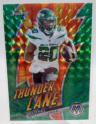 2023 Panini Mosaic #TL-BH Breece Hall Thunder Lane Mosaic Green