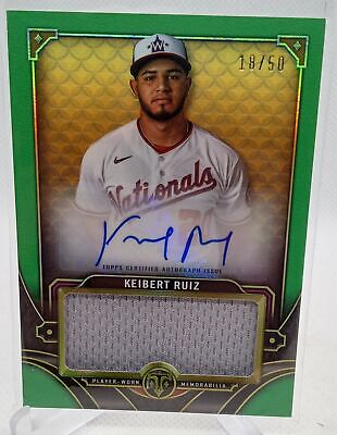 2022 Topps Triple Threads  Keibert Ruiz Autograph Jumbo Relics Emerald #/50