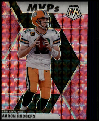 2020 Panini Mosaic #300 Aaron Rodgers Prizm Camo Pink