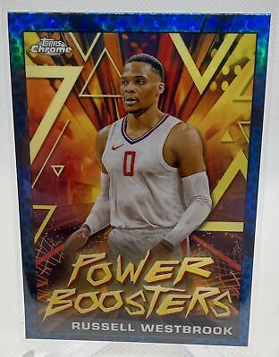 2023-24 Topps Chrome Russell Westbrook Power Boosters Refractor Blue Basketball