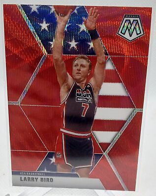 2019-20 Panini Mosaic #254 Larry Bird Red Wave Prizm