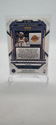 2022-23 Panini Prizm #144 Carmelo Anthony Prizms Blue Ice #/125