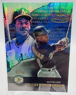 2020 Topps Gold Label #70 Rickey Henderson Class 2 Blue #/99