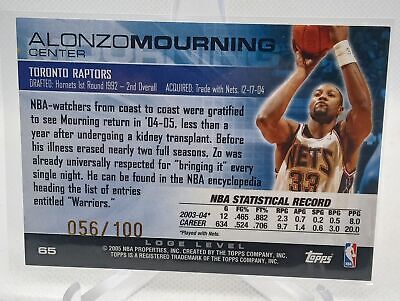 2004-05 Topps Luxury Box #65 Alonzo Mourning Loge Level Gold #/100