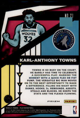 2020-21 Panini Flux #21 Karl-Anthony Towns Flux Appeal Silver